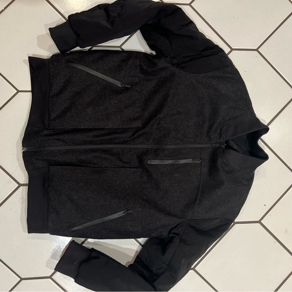 Lululemon womens Roam Far wool/nylon bomber jacket. Sz 12 Reversible waterproof - Picture 7 of 14
